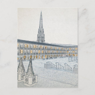 The Piece Hall, Halifax, Architectonische Schets Feestdagenkaart