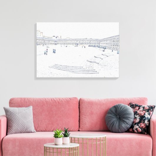 The Piece Hall Halifax – Historisch West Yorkshire Canvas Afdruk (Insitu (Woonkamer))