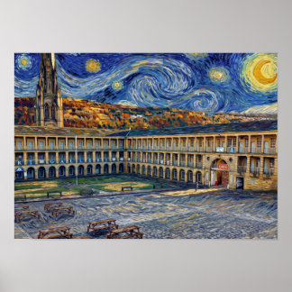 The Piece Hall Halifax - Impressionistische Kunst Poster