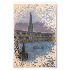 The Piece Hall, Halifax Kunstzinnige Vintage Print Foto Afdruk