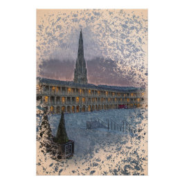 The Piece Hall, Halifax Kunstzinnige Vintageprent Perfect Poster