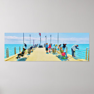 The Pier at Forte dei Marmi, Italy Poster Print