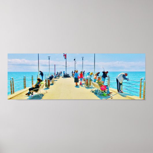 The Pier at Forte dei Marmi, Italy Poster Print (Voorkant)