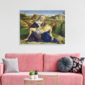 The Pieta, c.1505 (olie op het paneel) (post 1996  Canvas Afdruk (Insitu (Woonkamer))