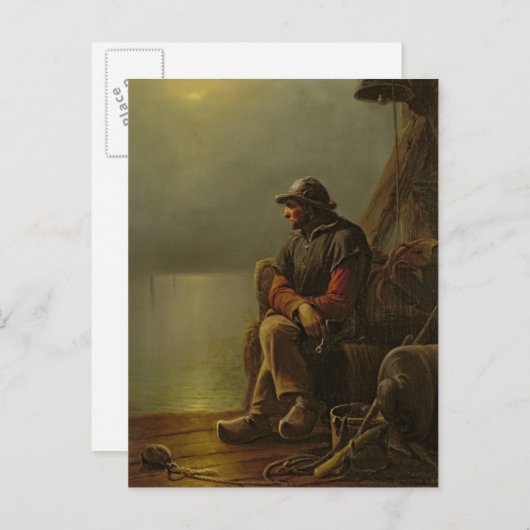 The Pilot Keeps Watch, 1851 Briefkaart (Voorkant / Achterkant)