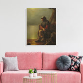 The Pilot Keeps Watch, 1851 Canvas Afdruk (Insitu (Woonkamer))