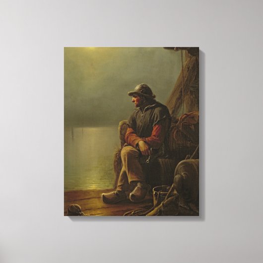 The Pilot Keeps Watch, 1851 Canvas Afdruk (Voorkant)