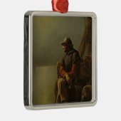 The Pilot Keeps Watch, 1851 Metalen Ornament (Rechts)