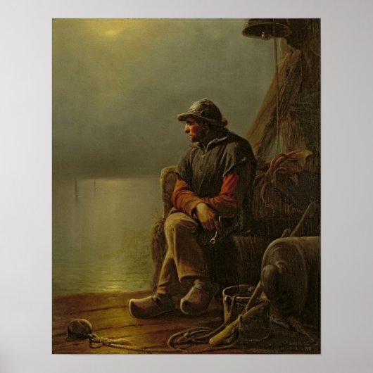 The Pilot Keeps Watch, 1851 Poster (Voorkant)