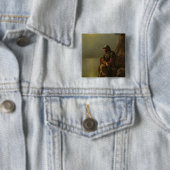 The Pilot Keeps Watch, 1851 Vierkante Button 5,1 Cm (In situ)