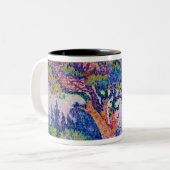 The Pine Tree at St. Tropez, 1909 Tweekleurige Koffiemok (Voorkant links)