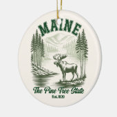 The Pine Tree State - Mountain Forest View Keramisch Ornament (Links)
