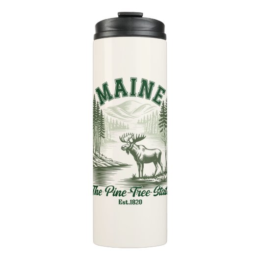 The Pine Tree State Mountain Forest View Thermosbeker (Voorkant)