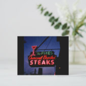 The Pines, Forest Park Il.  Neon Post Card Briefkaart (Staand voorkant)