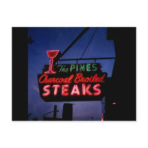 The Pines, Forest Park Il.  Neon Post Card
