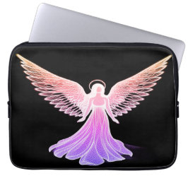 The Pink Angel on a Laptop Sleeve Electronics Bag