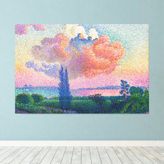 The Pink Cloud (1896) van Henri-Edmond Cross Canvas Afdruk (Insitu (Houten vloer))