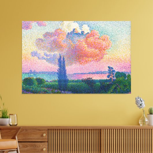 The Pink Cloud (1896) van Henri-Edmond Cross Canvas Afdruk (Insitu (Woonkamer))