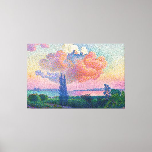 The Pink Cloud (1896) van Henri-Edmond Cross Canvas Afdruk (Voorkant)