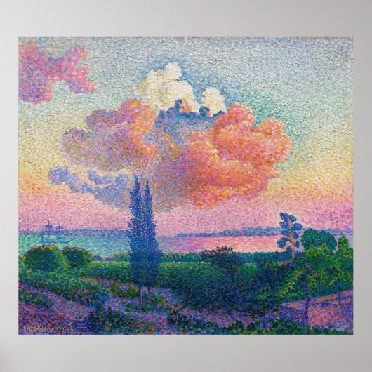 The Pink Cloud (1896) van Henri-Edmond Cross Poster (Voorkant)
