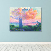 The Pink Cloud, schilderij van Henri E. Cross, Canvas Afdruk (Insitu (Houten vloer))