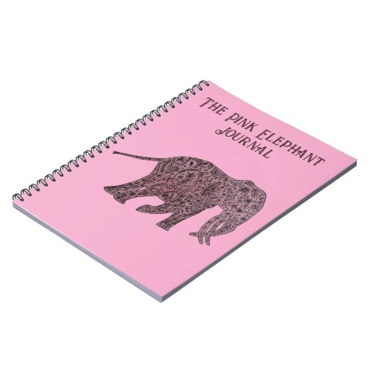 The Pink Elephant Journal/Notebook Notitieboek (Linkerzijde)