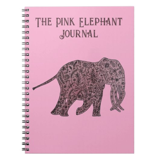 The Pink Elephant Journal/Notebook Notitieboek (Voorkant)
