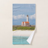 The Pink Lighthouse of Klein Curacao 1 Bad Handdoek (Handdoek)