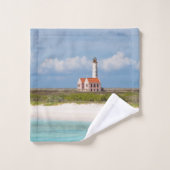 The Pink Lighthouse of Klein Curacao 1 Bad Handdoek (Wasdoekje)