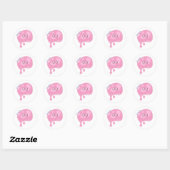 The pink slime ronde sticker (Vel)