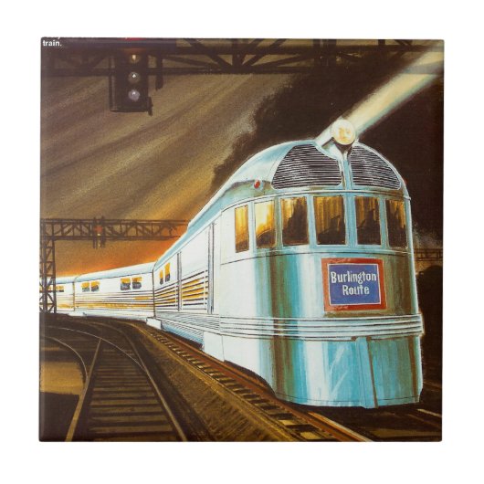 The Pioneer Zephyr 1934 Tile Tegeltje (Voorkant)