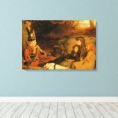 The Piper (door John Everett Millais) Canvas Afdruk (Insitu (Houten vloer))
