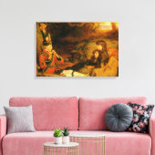 The Piper (door John Everett Millais) Canvas Afdruk (Insitu (Woonkamer))