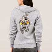 The Pirate of Seaborne (BLK-tekst) | Vrouwen Full- Hoodie (Achterkant)