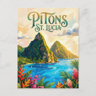 The Pitons Saint Lucia Briefkaart