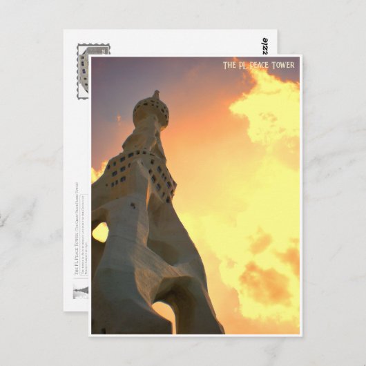 The PL Peace Tower ポストカード Briefkaart (Voorkant / Achterkant)