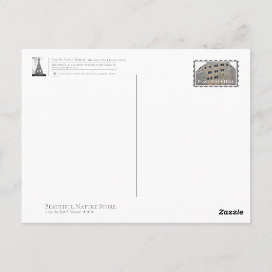 The PL Peace Tower ポストカード Briefkaart (Achterkant)