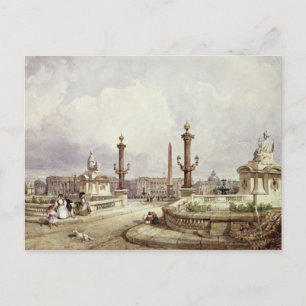 The Place de la Concorde, c.1837 Briefkaart