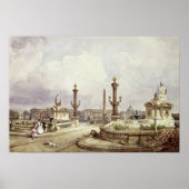 The Place de la Concorde, c.1837 Poster (Voorkant)