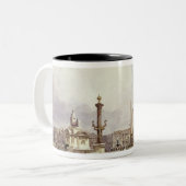 The Place de la Concorde, c.1837 Tweekleurige Koffiemok (Voorkant links)