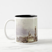 The Place de la Concorde, c.1837 Tweekleurige Koffiemok (Links)