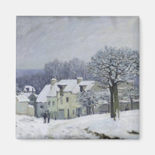 The Place du Chenil at Marly-le-Roi, Snow, 1876 Magneet