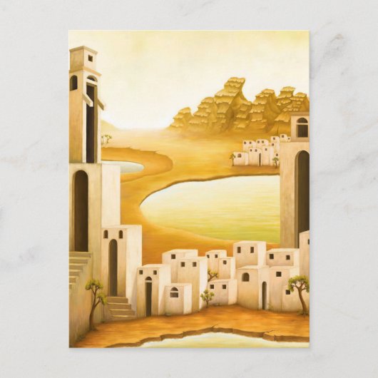 "The Place" - Midden-Oosten / Orient Desert Schild Briefkaart (Voorkant)