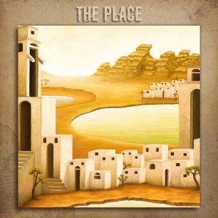 "The Place" - Midden-Oosten / Orient Desert Schild Canvas Afdruk