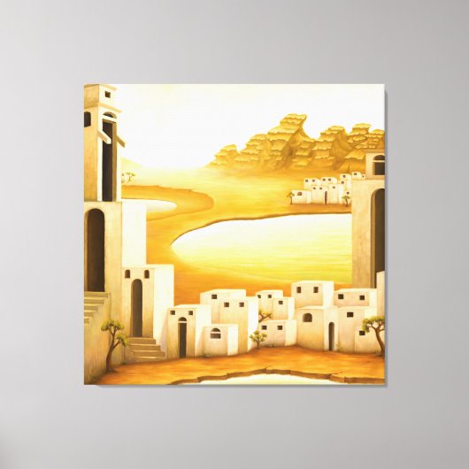 "The Place" - Midden-Oosten / Orient Desert Schild Canvas Afdruk (Voorkant)
