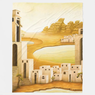 "The Place" - Midden-Oosten / Orient Desert Schild Fleece Deken