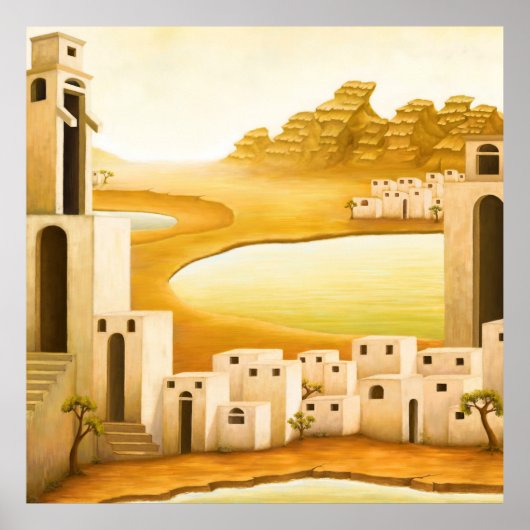 "The Place" - Midden-Oosten / Orient Desert Schild Poster (Voorkant)