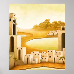 "The Place" - Midden-Oosten / Orient Desert Schild Poster