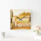 "The Place" - Midden-Oosten / Orient Desert Schild Vierkante Klok (Huis)