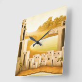 "The Place" - Midden-Oosten / Orient Desert Schild Vierkante Klok (Hoek)